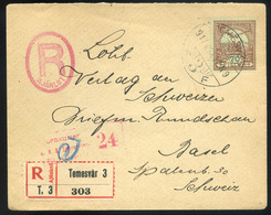 TEMESVÁR 1917. Szép Ajánlott , Cenzúrázott  Levél Svájcba Küldve  /  TEMESVÁR 1917 Nice Reg. , Cens. Letter To Switzerla - Used Stamps