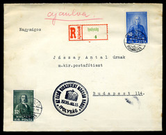 IPOLYSÁG 1938. Ajánlott Visszatért Levél Budapestre  /  1938 Reg. Military Letter To Budapest - Covers & Documents