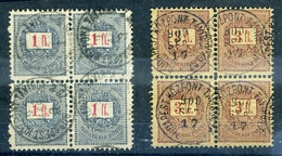 1900. 3Ft + 1Tf Szép Négyestömbök  /  1900 3 Ft + 1 Tf Nice Blocks Of 4 - Used Stamps