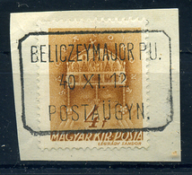 BELICZEYMAJOR P.U.   Postaügynökségi Bélyegzés  /  Postal Agency Pmk - Covers & Documents