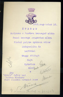 BUDAPEST 1916. Grand Hotel Hungaria  , Régi Menükártya  /  1916 Grand Hotel Hungaria , Vintage Menu Card - Unclassified