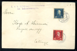 AUSZTRIA MONTENEGRO 1917. Levél Feldpost Bélyegekkel  /  1917 Letter Field Post Stamps - Used Stamps