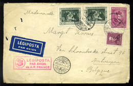 BUDAPEST 1935. Légi Levél Pázmány-Arcképek Bélyegekkel Belgiumba Küldve  /  1935  Airmail Letter Pázmány-Portraits Stamp - Covers & Documents