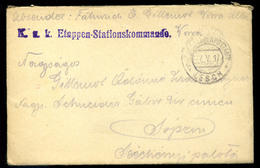 I.VH Albánia, Ausztria Tábori Levél EP Lesch Bélyegzéssel  /  WW I. Albania Austria APO Letter EP Lesch Pmk - Used Stamps