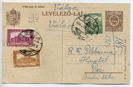 BAJA 1924. Kiegészített Díjjegyes Levlap Pécsre Küldve  /  1924 Uprated Stationery P.card To Pécs - Covers & Documents