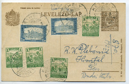 KÉTHELY 1922. Kiegészített Inflációs Díjjegyes Levlap Pécsre Küldve  /  1922 Uprated Infla. Stationery P.card To Pécs - Covers & Documents