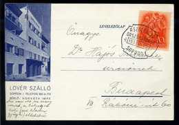 SOPRON 1938. Képes Levelezőlap, Alkalmi Bélyegzéssel és Levélzáróval  /  1938 Pic. P.card Spec. Pmk And Seal - Covers & Documents