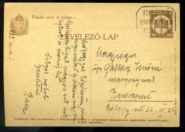 FEKETEERDŐ 1933. Díjjegyes Levlap, Postaügynökségi Bélyegzéssel  /  1933 Stationery P.card Postal Agency Pmk - Covers & Documents