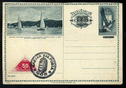 1938. Városképes, Postaszolgálati Díjjegyes Levlap Magyar Kir Posta 265 Bélyegzéssel  /  1938 City View Postal Service S - Covers & Documents