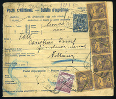 PÉCS 1917. Csomagszállító Villányba Küldve  /  1917 Parcel P.card To Villány - Used Stamps