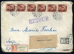BUDAPEST 1944. Ajánlott Levél Svájcból Visszaküldve , Több Mint 1 évvel Később! Érdekes Darab!  /  1944 Reg. Letter Retu - Covers & Documents