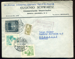 KOLUMBIA 1948. Légi, Céges Levél Budapestre Küldve   /  1948  Airmail Corp. Letter To Budapest - Colombia