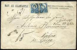 PEST 1872. Ajánlott Levél 10Kr Pár Bérmentesítéssel Valpóra Küldve  /  1872 Reg. Letter 10 Kr Pair Frank. To Valpó - Used Stamps