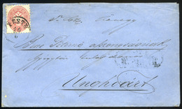 PESTH  1864. Céges 5Kr-os Levél Ungvárra Küldve  /  1864 Corp. 5 Kr Letter To Ungvár - Used Stamps