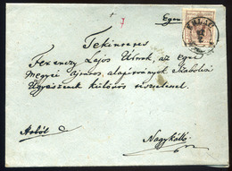 EGER 1855. Szép 6Kr-os Levél Nagykállóba Küldve  /  1855 Nice 6 Kr Letter To Nagykálló - Used Stamps