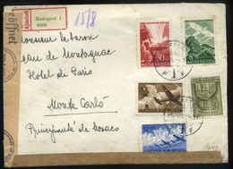BUDAPEST 1942. Cenzúrázott, Szép Ajánlott Levél Monakóba Küldve  /  1942 Cens Nice Reg. Letter To Monaco - Covers & Documents