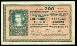 1918. 200K   Nagyon Szép!  /  1918 200K 1025 Very Nice, Fresh - Hungary