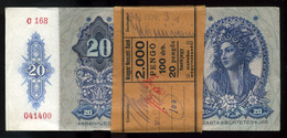 1941. 20P  100 Drb, Originál Banki Zárószalaggal (sorszám Követő) Szép! Ritka!  /  1941 20 P 100 Pieces Of Original Bank - Hungary