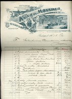 KUNZ és Mössmer  , Fejléces, Céges Számla 1890.  /  Letterhead Corp. Bill 1890 - Unclassified