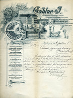 BUDAPEST 1894. Gabler J Érczöntöde és Bádogos Műhely, Fejléces Céges Levél  /  1894 Gabler J Ore Foundry , Letterhead Co - Unclassified