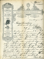 BUDAPEST 1894. Kattler Bernát , Kalap Gyár , Fejléces Céges Levél  /  1894 Bernát Kattler Hat Factory , Letterhead Corp. - Unclassified