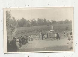 Cp , Carte Photo, Enfants Et Famille,vierge , Sainte Vierge , Curé - Holy Places