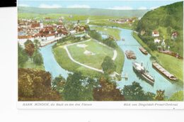 GERMANY  - VINTAGE POSTCARD MUNDEN HANNOVER  NEW  - DIE STADT AN DEN DREI FLUSSEN -BLICK VOM DINGELSTEDT PRESSELDENKMALN - Hannoversch Muenden