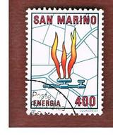 SAN MARINO - UNIF. 1081  - 1981  PIANO REGOLATORE: ENERGIA  -  USATI (USED°) - Gebraucht