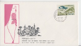 ISRAEL 1967 YERIHO OPENING DAY POST OFFICE TZAHAL IDF COVER - Postage Due