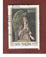 SAN MARINO - UNIF. 1108  - 1982 NATALE: DIPINTI DI G. SCILTIAN (ANGELI)    -  USATI (USED°) - Gebraucht