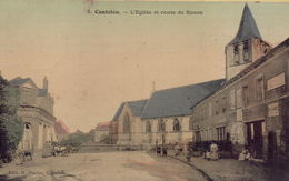 Canteleu : L'Eglise Et Route De Rouen - Canteleu