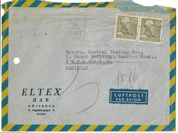 Sweden Airmail Cover 1939-1942 Sweden - King Gustav V - Olive Green 40 Ore - Used Stamps