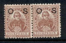 NSW 1888-89 Capt Cook 4d Red Brown Opt OS Pr MUH - Nuovi