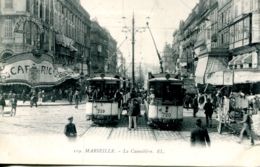 N°65010 -cpa Marseille -la Canebière -tramway- - Strassenbahnen