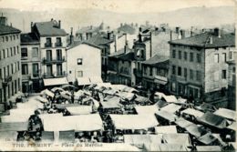 N°65016 -cpa Firminy -place Du Marché- - Marchés