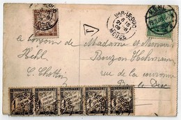 Cp D' Allemagne Taxée à BAR-LE-DUC 1909 - 1859-1959 Storia Postale
