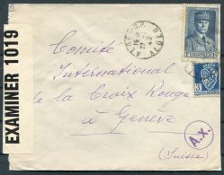 1943 Algeria Censor Cover - Red Cross, Geneva Switzerland - Storia Postale