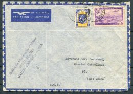 1948 Algeria Airmail Missionary Cover - Cathloic Mission, Po, Upper Volta Via Navrongo, Gold Coast - Storia Postale