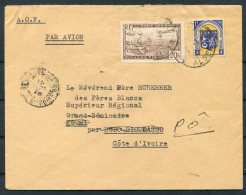 1948 Algeria A.O.F. Airmail Missionary Cover - Cathloic Mission, Po, Ivory Coast - Lettres & Documents