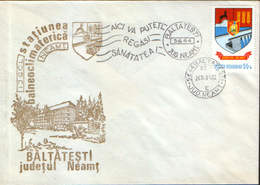 Romania - Envelope Occasionally 1981 - Cures - "Here You Can Find Health" - Baltatesti Spa Resort - Hydrotherapy