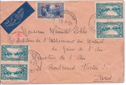 GRAND LIBAN - LETTRE PAR AVION BEYROUTH POUR PARIS 1945 - Covers & Documents