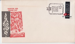 ISRAEL 1977 THE HOLOCAUST REMEMBERANCE MARTYRS AND HEROES DAY COVER - Postage Due