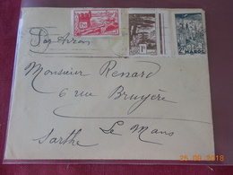 Lettre Du Maroc De 1947 A Destination De Le Mans - Covers & Documents