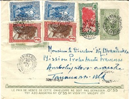 1942- Enveloppe Illustrée E P 50 C + 50 C Compl.  De IMERIMANDROSO   Pour Tananarive- Affr.  Intéressant -courrier Local - Storia Postale