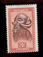 Ruanda-Urundi. OBP-COB. 1948 - N°170. *ARTISANAT ET MASQUES.  20F  Neuf - Unused Stamps
