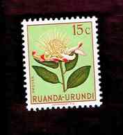 Ruanda-Urundi. OBP-COB. 1953 - N°178. *LES FLEURS MULTICOLORES.   15c  Neuf - Neufs