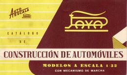 Catalogue PAYA 1960 Construcción De Automóviles - Escala 1:32 Autoescala - En Espagnol - Escala 1:32