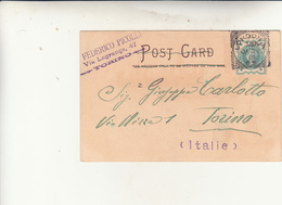 London To Torino, Su  Post Card 1901 - Sonstige & Ohne Zuordnung