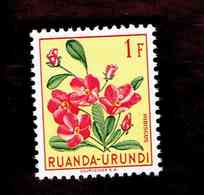 Ruanda-Urundi. OBP-COB. 1953 - N°185. *LES FLEURS MULTICOLORES.   1F  Neuf - Ongebruikt