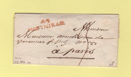 Montmirail - 49 - Marne - 1816 - Sans Correspondance - 1801-1848: Precursores XIX